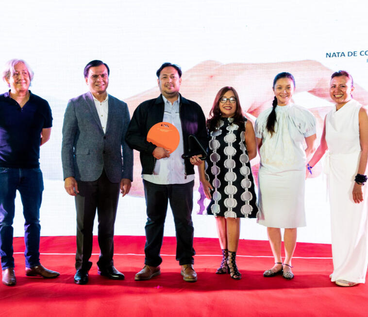 Mr. Denver Chicano, creator of Nata de Coco Wound Dressing, winning the Gran Prix